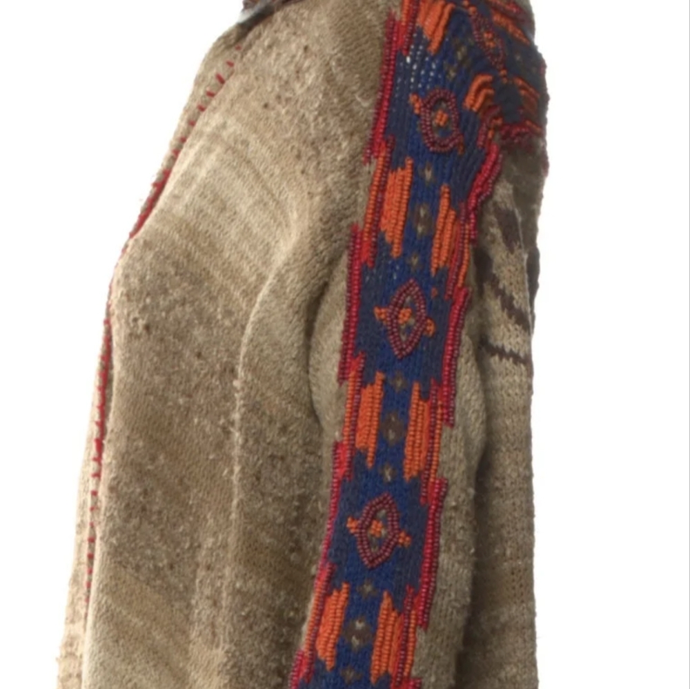 Ralph Lauren Handknit Southwestern Indian Head Blanket Cardigan Poncho XS Japan - Picture 6 of 13